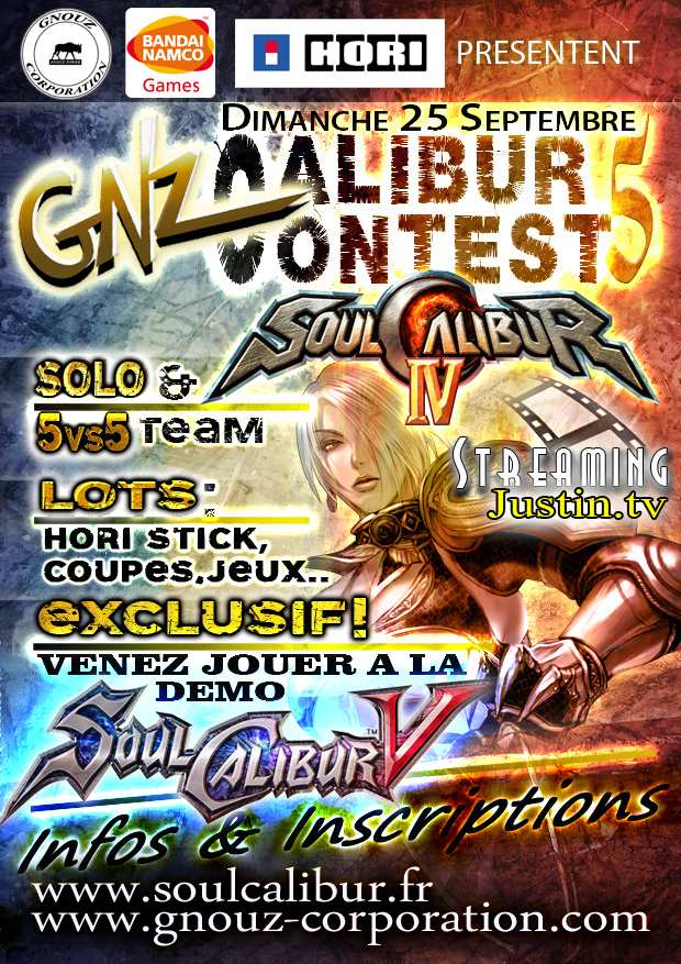 Soul Calibur V jouable au Gnouz Calibur Contest 5 !