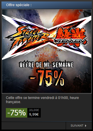 Street Fighter X Tekken à moins de 10€ sur Steam jusqu’à 1H démat