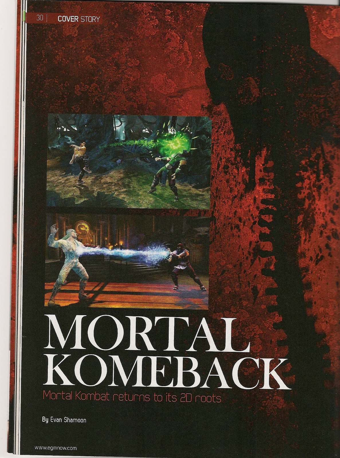 Mortal Kombat 9 a un mode online surpuissant et fait la couverture du dernier EGM